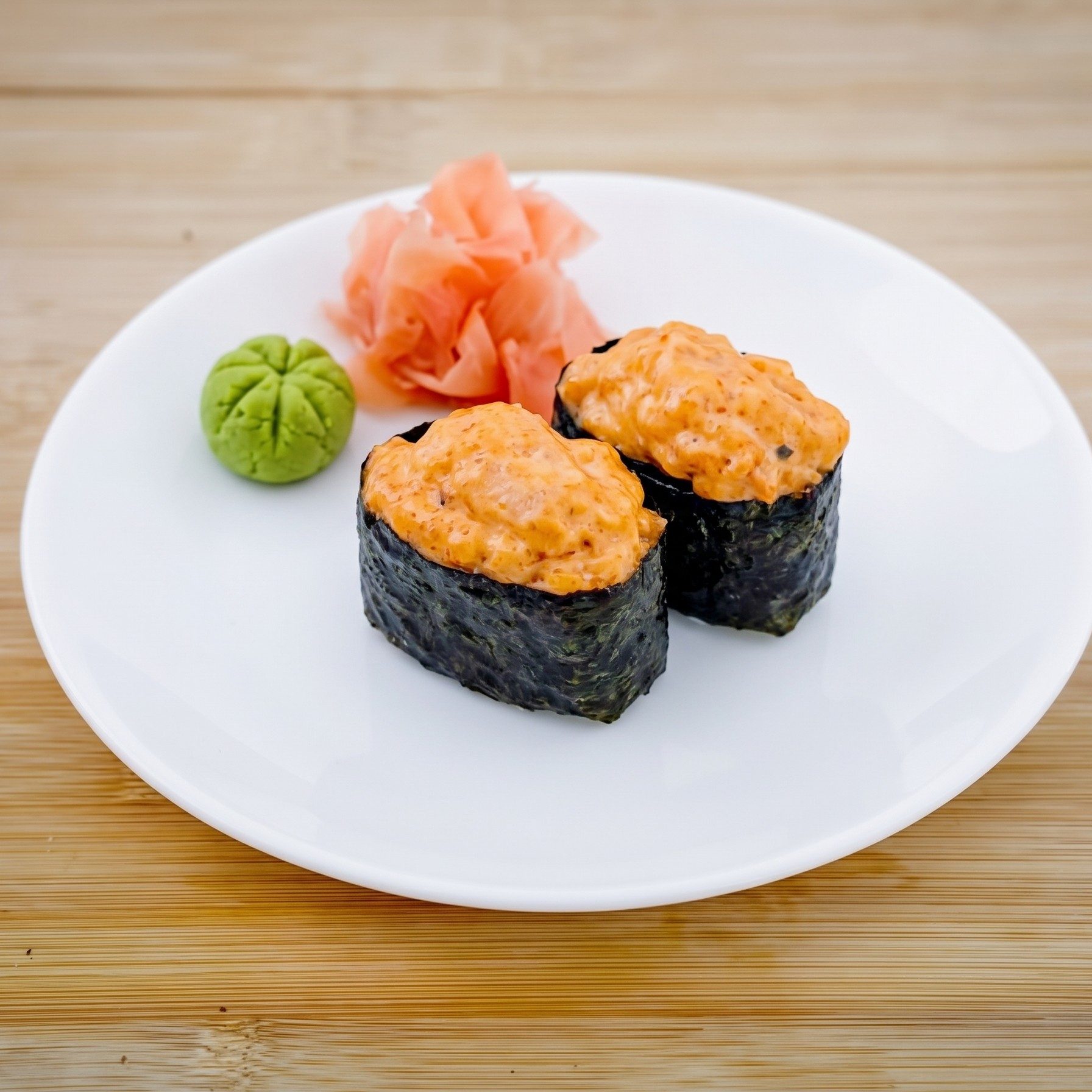 Spicy Scallop Sushi.