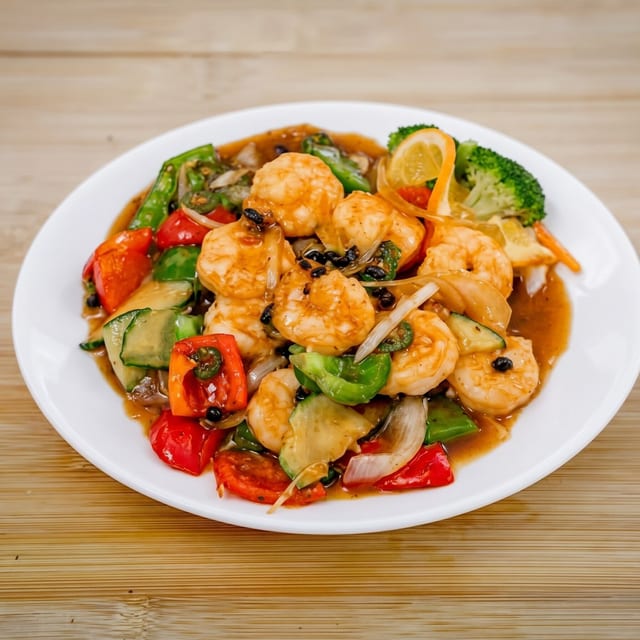 Black Bean Shrimp.