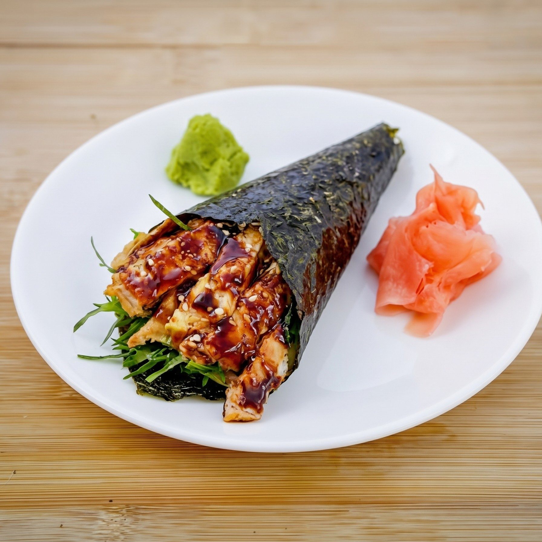 Salmon Skin Hand Roll.