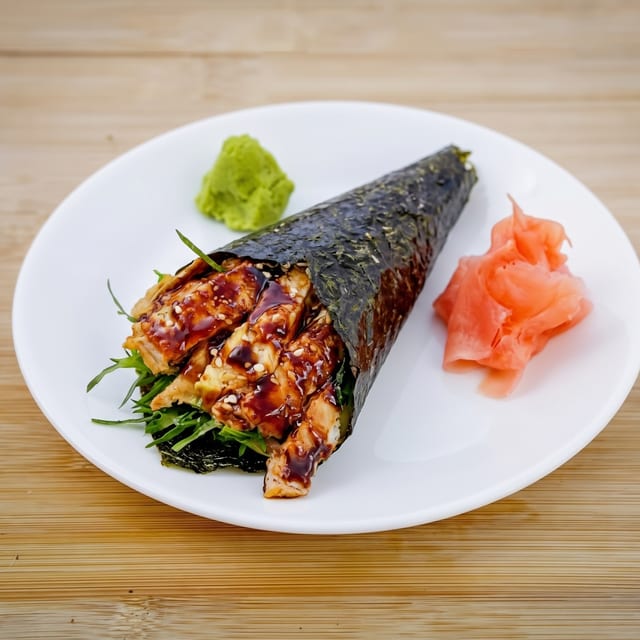 Salmon Skin Hand Roll.